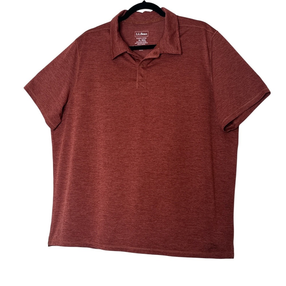 LL Bean Polo Shirt Slightly Fitted Men's XL Short‎ Sleeve Stretch Summer Golf
